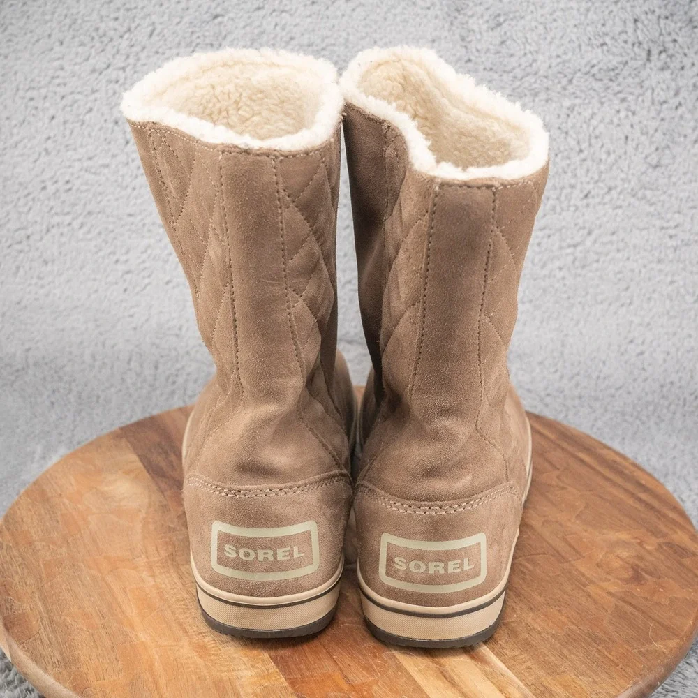 Sorel Women's‎ Glacy Winter Boots -Size 9.5 - Brown Suede Waterproof Boots